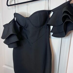 Elegant Black Off-Shoulder Dress